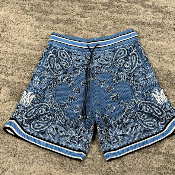 AMIRI Other - Amiri Blue Bandana Knit Cotton Shorts Mens Size Large